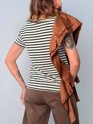 T-Shirt riga rouche - Susy Mix