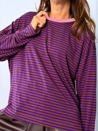 Maglia righe viola - Susy Mix