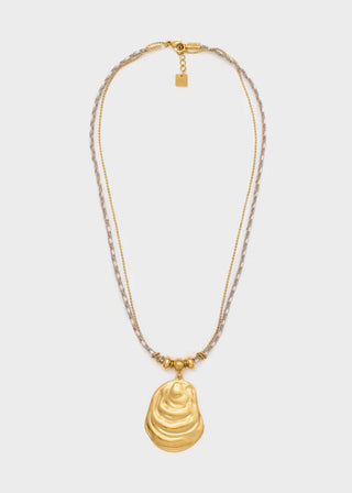 COLLANA SHELL FILO VIOLA