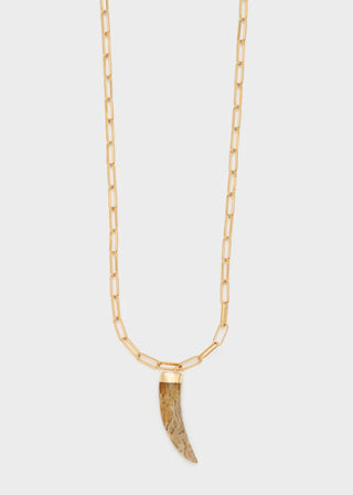 COLLANA MIRY LUNGA CON CORNO MARRONE
