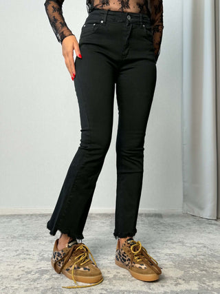Pantalone trombetta nero
