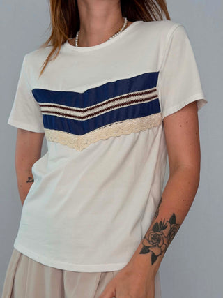 T-Shirt 56427 bianco blu
