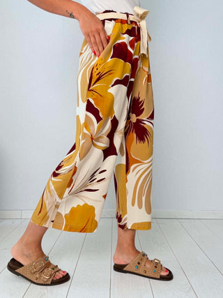 Pantalone con cintura Vercelli Beige-India