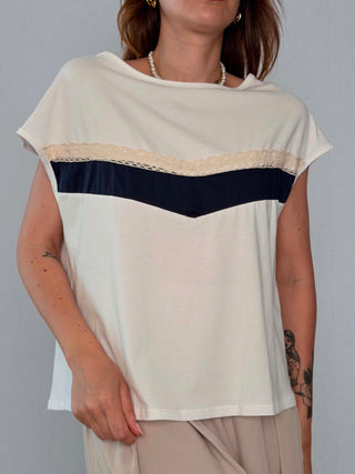 T-Shirt 56363 bianco blu