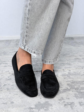 Mocassino ecocamoscio Nero - Susy Mix