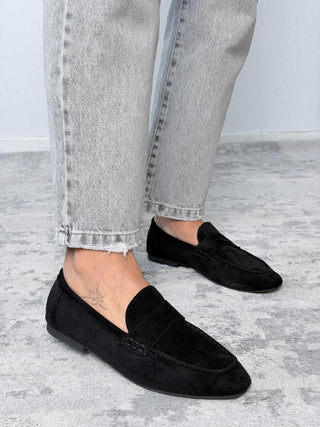 Mocassino ecocamoscio Nero - Susy Mix