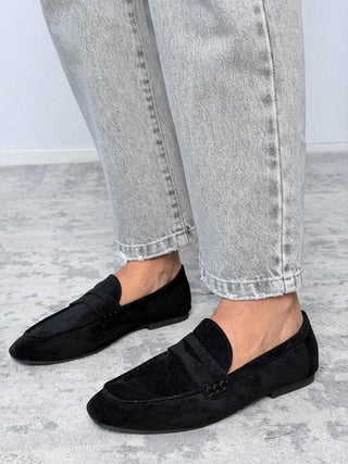 Mocassino ecocamoscio Nero - Susy Mix