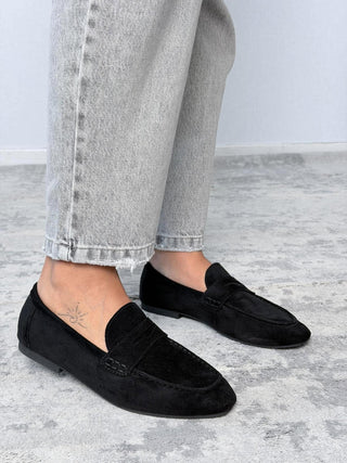 Mocassino ecocamoscio Nero - Susy Mix