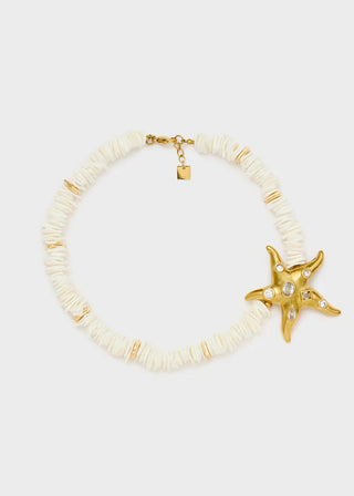 COLLANA CON CONCHIGLIE E STELLA ORO\BIANCO