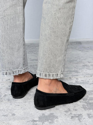 Mocassino ecocamoscio Nero - Susy Mix