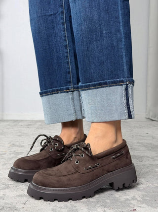Scarpa ecocamoscio moro - Susy Mix