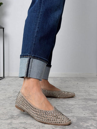 Ballerina borchiata beige - Susy Mix
