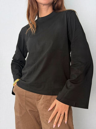 T-shirt manica a calla nero - Susy Mix