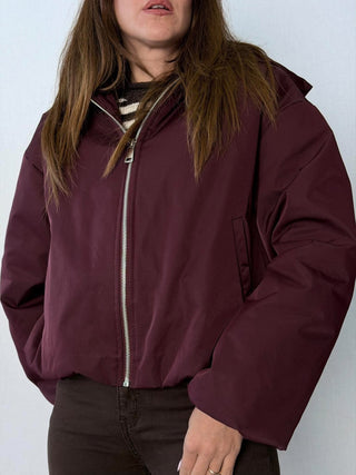 Bomber imbottito Sibari Bordeaux