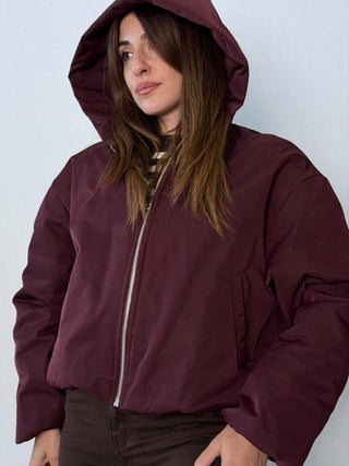 Bomber imbottito Sibari Bordeaux