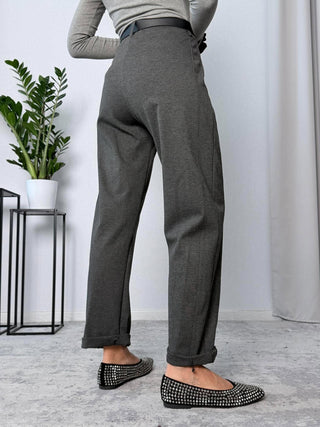 Pantalone ovetto punto Milano Grigio-Susy Mix