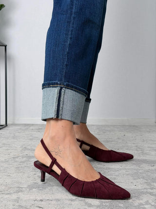 SlingBack ecocamoscio vino - Susy Mix