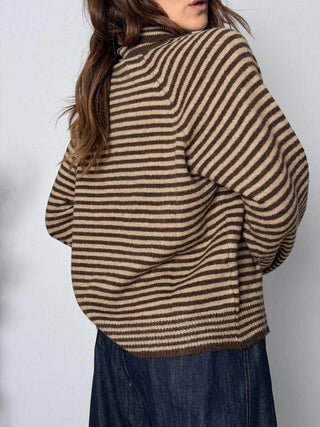 Maglia rigata con colletto - HaveOne