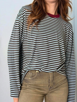Maglia righe celeste - Susy Mix