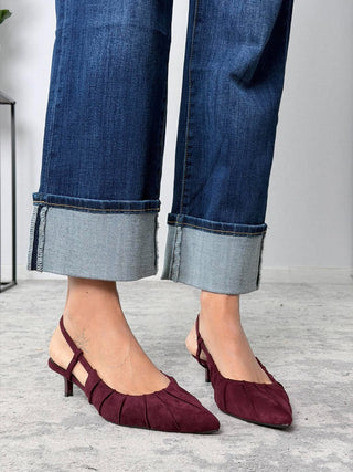 SlingBack ecocamoscio vino - Susy Mix