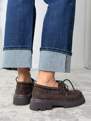 Scarpa ecocamoscio moro - Susy Mix