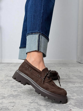 Scarpa ecocamoscio moro - Susy Mix