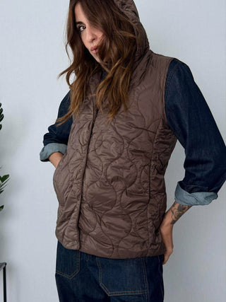 Gilet trapuntato moro
