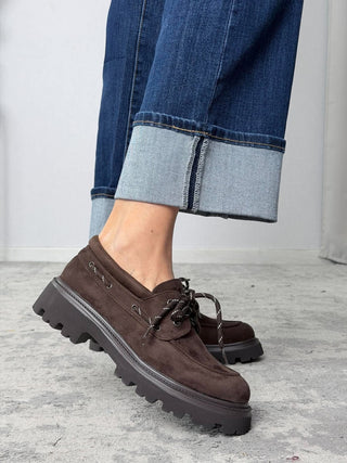 Scarpa ecocamoscio moro - Susy Mix