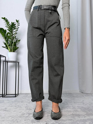 Pantalone ovetto punto Milano Grigio-Susy Mix