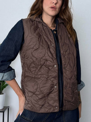 Gilet trapuntato moro