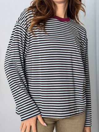 Maglia righe celeste - Susy Mix