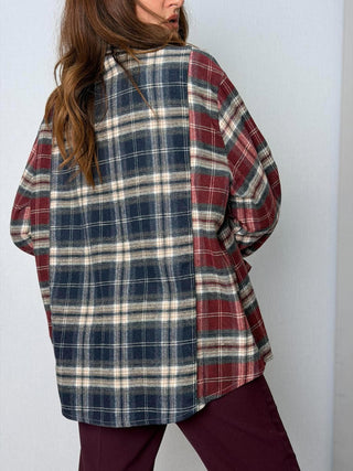 Camicia check Blu-Bordeaux