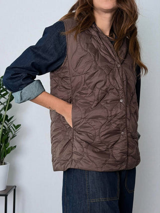 Gilet trapuntato moro