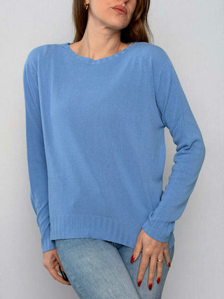 Maglia girocollo spacco dietro - Kontatto