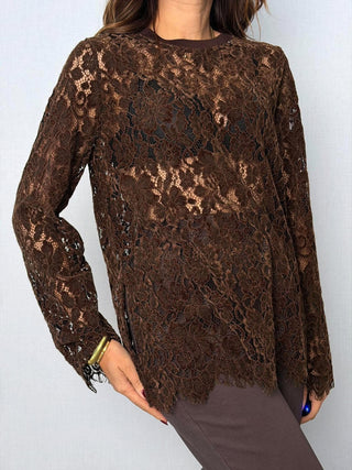 Maglia traforata moro