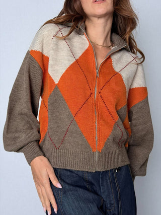 Cardigan rombi blu - HaveOne