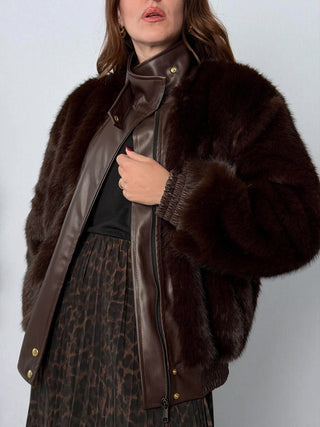 Bomber ecopelliccia Vignola Moro