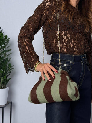 Borsa Stripe Verde