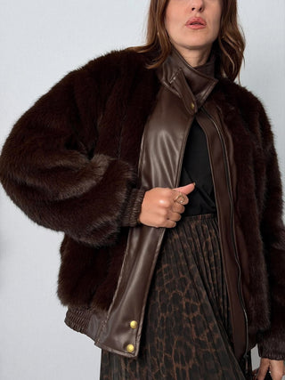 Bomber ecopelliccia Vignola Moro