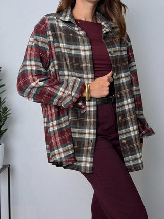 Camicia check Moro-Bordeaux