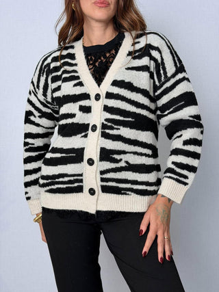 Cardigan zebra Crema - Susy Mix