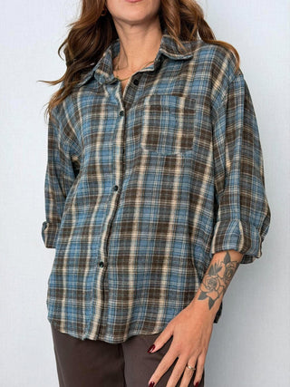 Camicia check Blu-Moro