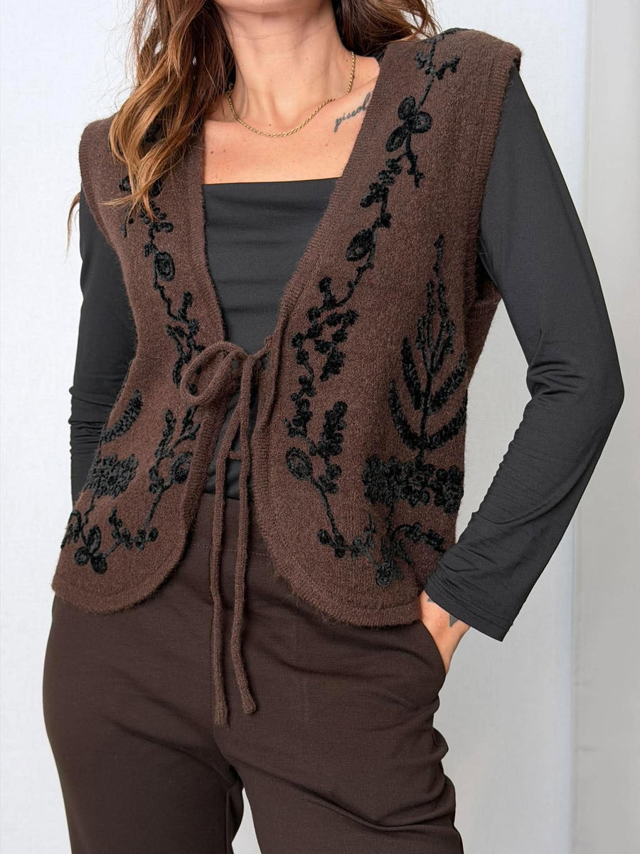 Gilet ricamato Susy mix