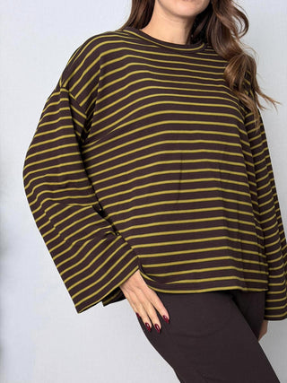 Maglia riga Lucca Oliva