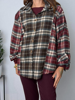 Camicia check Moro-Bordeaux