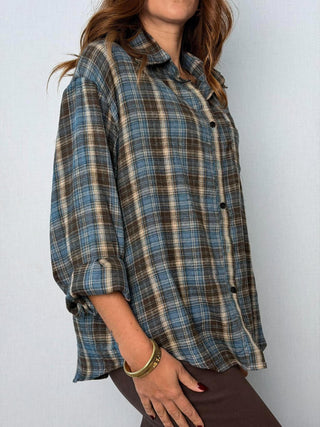 Camicia check Blu-Moro