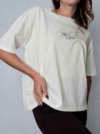 T-Shirt New York Panna - Susy Mix