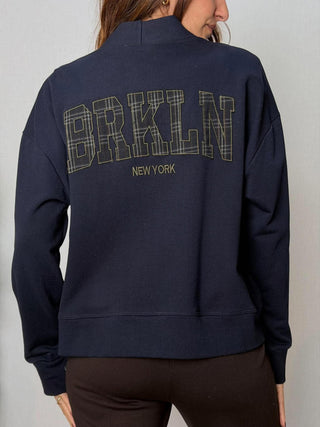 Felpa BRKLN Blu con bottoni