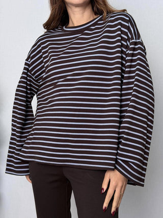 Maglia riga Lucca Celeste