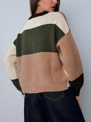 Cardigan multicolor Marrone
